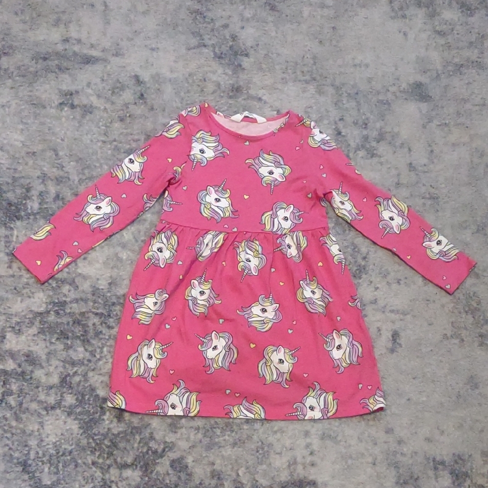 H&M | Vibrant Pink Dress with Unicorn Print